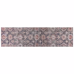 Cotton Runner Rug 80 x 300 cm Blue and Red KURIN