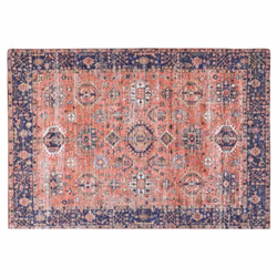 Cotton Area Rug 140 x 200 cm Red and Blue KURIN