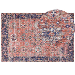Cotton Area Rug 200 x 300 cm Red and Blue KURIN