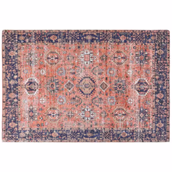 Cotton Area Rug 200 x 300 cm Red and Blue KURIN