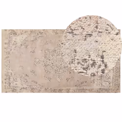 Cotton Area Rug 80 x 150 cm Beige MATARIM