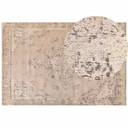 Cotton Area Rug 200 x 300 cm Beige MATARIM