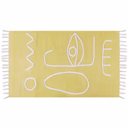 Outdoor Area Rug 80 x 150 cm Yellow YAVU