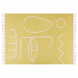 Outdoor Area Rug 140 x 200 cm Yellow YAVU