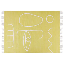 Outdoor Area Rug 140 x 200 cm Yellow YAVU