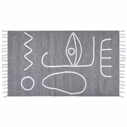 Outdoor Area Rug 80 x 150 cm Grey YAVU