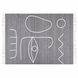 Outdoor Area Rug 140 x 200 cm Grey YAVU