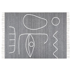 Outdoor Area Rug 140 x 200 cm Grey YAVU