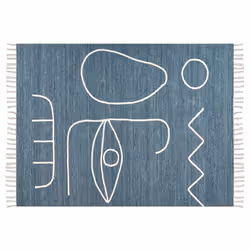Outdoor Area Rug 140 x 200 cm Blue YAVU