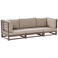 Garden Sofa 3 Seater TRANI Modular Certified Acacia Wood Dark Brown