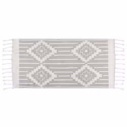 Outdoor Area Rug 80 x 150 cm Grey and White TABIAT