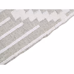 Outdoor Area Rug 80 x 150 cm Grey and White TABIAT