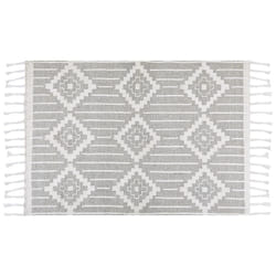 Outdoor Area Rug 160 x 230 cm Grey and White TABIAT