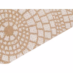 Jute Area Rug 80 x 150 cm Beige and White ARIBA