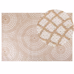 Jute Area Rug 200 x 300 cm Beige and White ARIBA