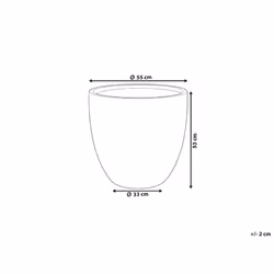 Plant Pot 55 x 55 x 53 cm Grey KANNIA