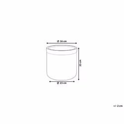 Plant Pot 26 x 26 x 25 cm Beige SAMOS