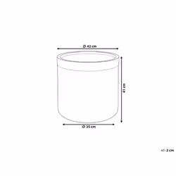 Plant Pot 42 x 42 x 41 cm Grey SAMOS