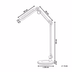 LED Desk Lamp GRUS with Dimmer Metal Silver