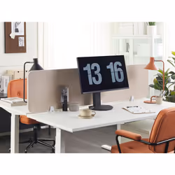 Desk Screen 180 x 40 cm Beige WALLY