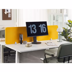 Desk Screen 180 x 40 cm Yellow WALLY