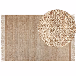 Jute Area Rug 160 x 230 cm Beige ABANA