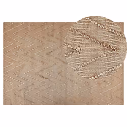 Jute Area Rug 140 x 200 cm Beige DADAY
