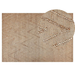 Jute Area Rug 140 x 200 cm Beige DADAY
