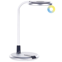 LED Desk Lamp COLUMBA Adjustable Metal White/ Silver
