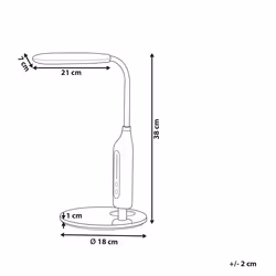 LED Desk Lamp CYGNUS with Dimmer Metal White