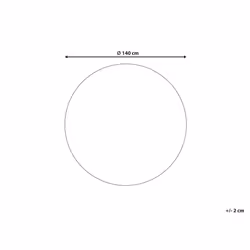 Round Cotton Area Rug 140 cm Beige AFIS