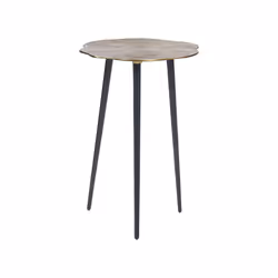 Metal Side Table Gold with Black MUNNAR