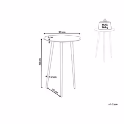 Metal Side Table Gold with Black MUNNAR