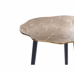 Metal Side Table Gold with Black MUNNAR