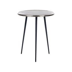 Metal Side Table Silver with Black TELFER