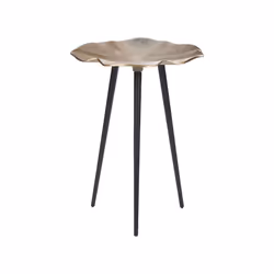 Metal Side Table Gold with Black PUDUR