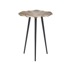 Metal Side Table Gold with Black PUDUR