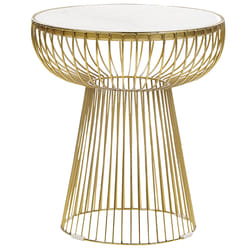 Side Table CHEYNES Marble Gold