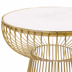 Side Table CHEYNES Marble Gold
