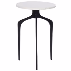Side Table TIHOI Marble Black/ White