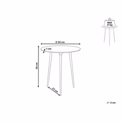 Metal Side Table Black and Gold WAIPU