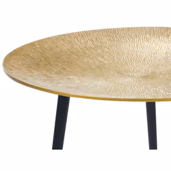 Metal Side Table Black and Gold WAIPU