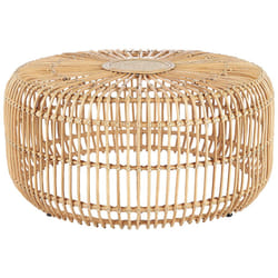 Rattan Round Garden Coffee Table 85 cm Natural RANDAZZO