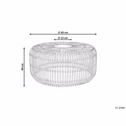 Rattan Round Garden Coffee Table 85 cm Natural RANDAZZO