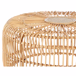 Rattan Round Garden Coffee Table 85 cm Natural RANDAZZO