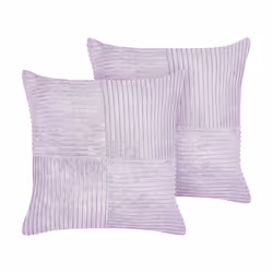 Set of 2 Corduroy Cushions 43 x 43 cm Violet MILLET