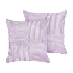 Set of 2 Corduroy Cushions 43 x 43 cm Violet MILLET