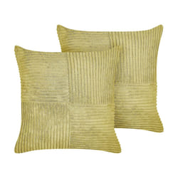 Set of 2 Corduroy Cushions 43 x 43 cm Green MILLET