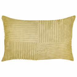 Set of 2 Decorative Cushions MILLET Corduroy 30 x 50 cm Olive Green Geometric Pattern
