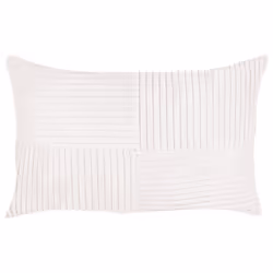 Set of 2 Decorative Cushions MILLET Corduroy 30 x 50 cm Off-White Geometric Pattern